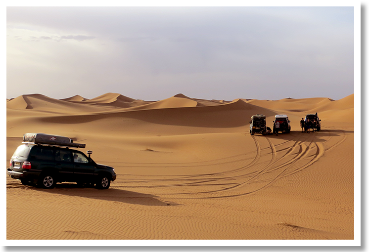 woestijn Merzougha tracks Off road 4x4 Marokko